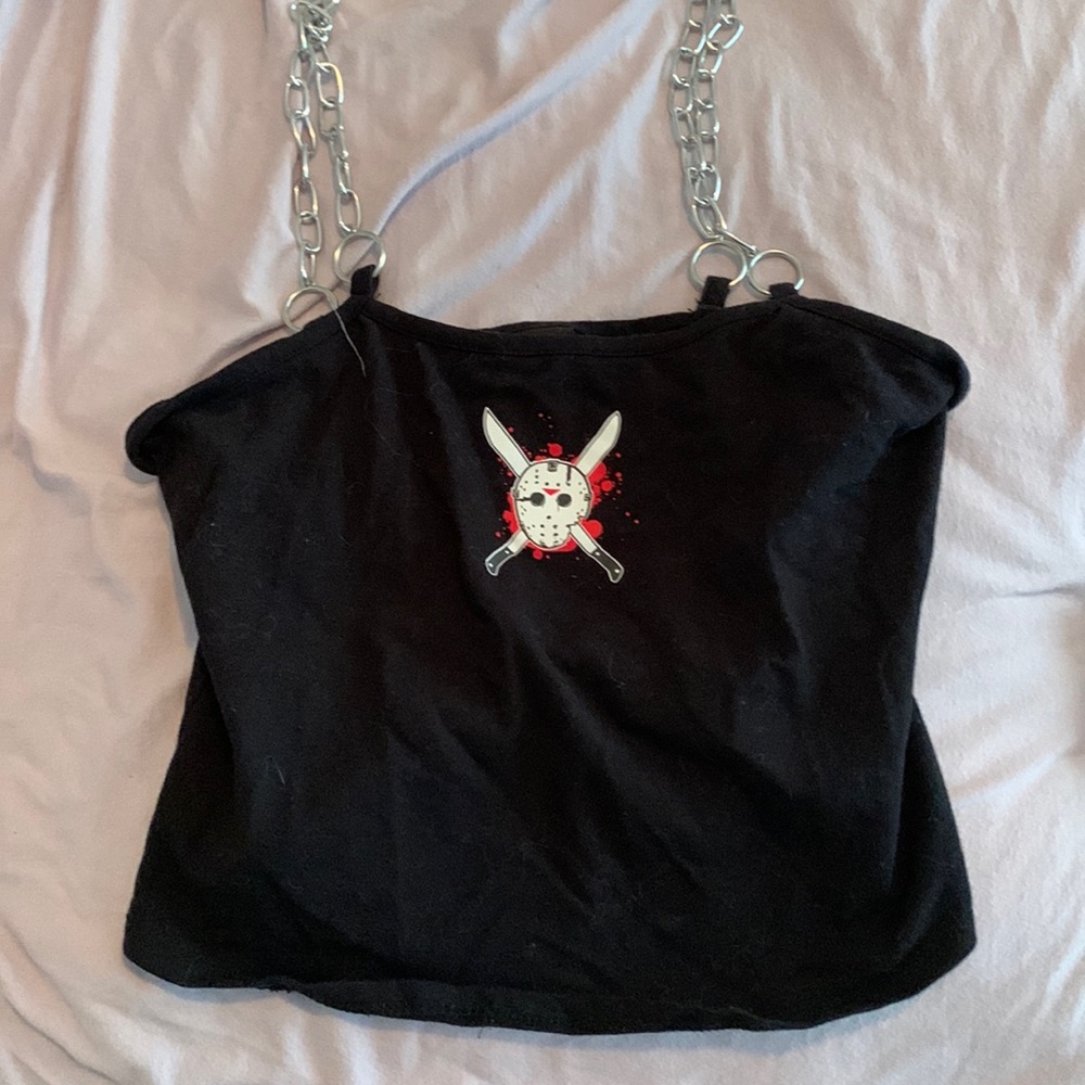 Black cropped XS hot topic shirt 🖤